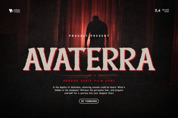 Avaterra: A Bold Display Font That Feels Like Vintage Cinema
