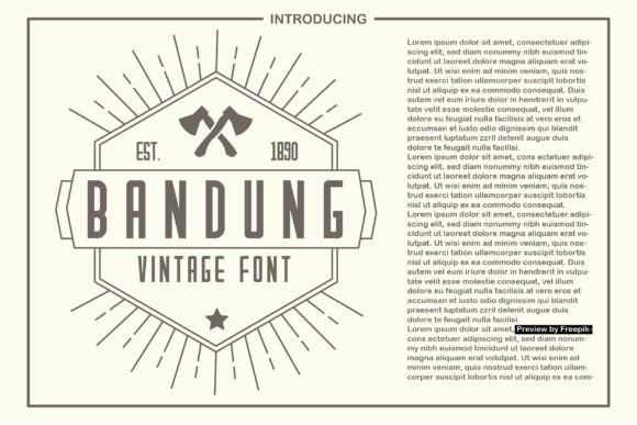 Bandung: A Display Font with Vintage Soul