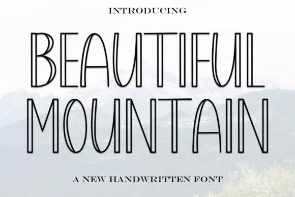 Beautiful Mountain Font: Festive Display Type for Handmade Creators