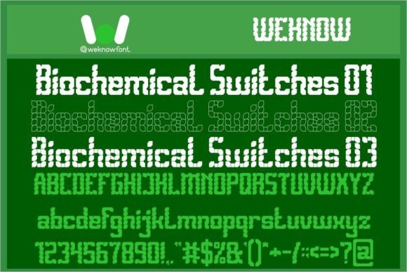 Biomechanical Switches: A Futuristic Display Font for Crafters
