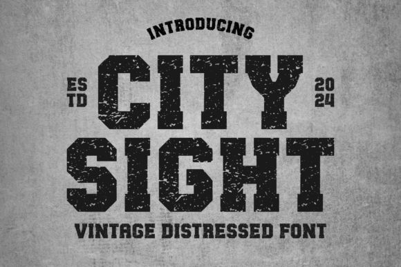 City Sight: A Vintage Display Font for Editorial Storytelling