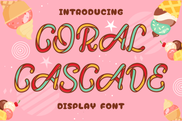 Coral Cascade Display Font for Handmade Creators