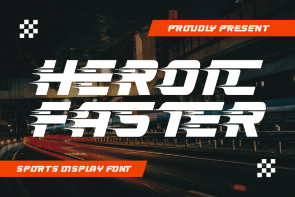 Heroic Faster: A Sporty Display Font for Handmade Labels & Printables