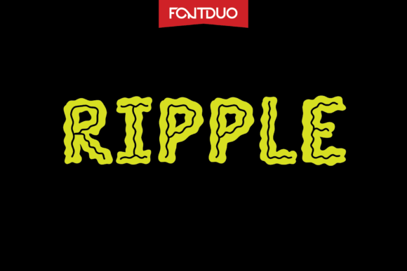 Ripple Font: A Fluid, Hand-Lettered Display Typeface for Crafters