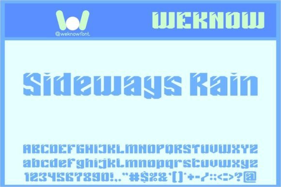 Sideways Rain: A Futuristic Display Font for Crafters & Sellers
