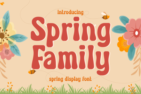Spring Family: A Playful Display Font for Handmade Charm